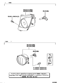 8121153281-LAMP UNIT, FOG LAMP, RH