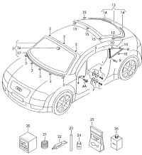 8N0845099KNVB-Window, wshld (laminated), f/dr