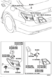5256250020-Retainer, rear bumper, upper rh