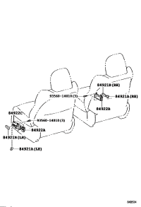 849200P010A0-SWITCH, FRONT POWER SEAT(FOR LUMBAR)