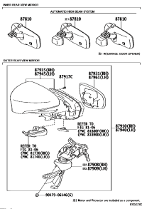8790850761C2-ACTUATOR ASSY, OUTER MIRROR, RH/LH