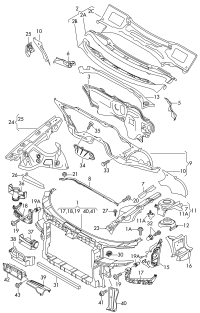 8P0805588L-Cowl support w/coolant cooler brkt:
