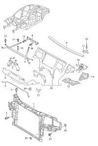 4E0805594C-Cowl support w/coolant cooler brkt: