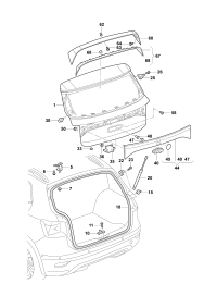 22D827699A-Deflector, rear spoiler
