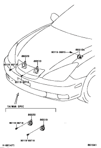 8651033191-HORN ASSY, HIGH PITCHED