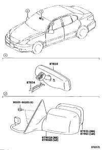 8790633080B0-MIRROR SUB-ASSY