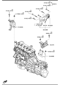 DG8039060E-RUBBER NO.3,ENG.MTG