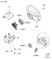 6W1Z14A664A-Contact assy-air bag