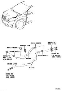 872450T030-HOSE, HEATER WATER, INLET