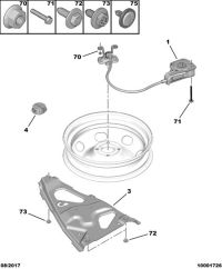 9804616880-BRACKET, SPARE WHEEL