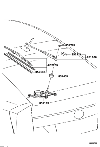 8514372010-GROMMET, REAR WIPER MOTOR