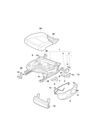 1KD881106AE-Seat frame