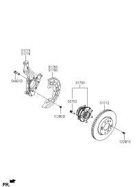 51715D6000-KNUCKLE-FRONT AXLE,LH