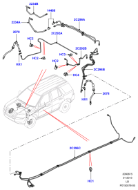 LR001036-BRAKE HOSE-LR(L359/L538)