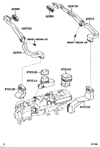 629710N010-Duct, air, roof side no.1, rh/lh