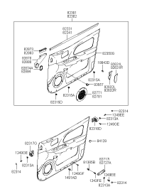 823023D021UC-PANEL COMPL-FR DR TRIM RH