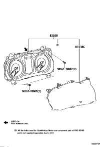 83852FBL60-GLASS, COMBINATION METER