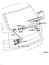 8512095D02-MOTOR AND BRACKET ASSY, REAR WIPER