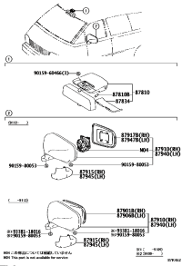 8781095D05B1-MIRROR ASSY, INNER REAR VIEW