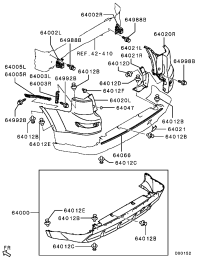 6410A300HA-BUMPER,RR CORNER,RH