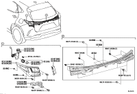 5256278020-Retainer, rear bumper, upper rh
