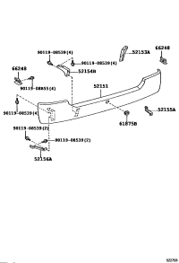 521050S900-Bumper assy-rr