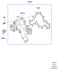 LR027547-WATER PUMP-LR DISCOVERY(L319)