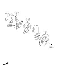 51715D0100-KNUCKLE-FRONT AXLE,LH