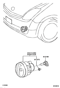 8122152061-LAMP UNIT, FOG LAMP, LH