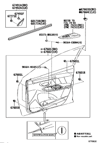 674910D090-GARNISH, FRONT DOOR LOWER FRAME BRACKET, RH