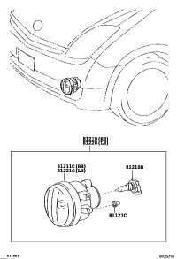 8122052060-LAMP ASSY, FOG, LH