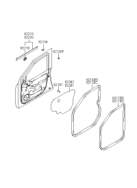 8211008000ZE-W/STRIP-FR DR BODY SIDE LH