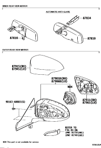 8790606070-MIRROR SUB-ASSY, OUTER REAR VIEW, LH