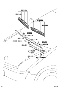 8522247020-BLADE, FR WIPER, LH