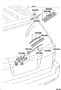 85130AE010-MOTOR AND BRACKET ASSY, REAR WIPER