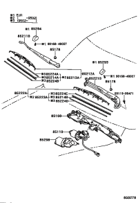 8521250070-BLADE, FR WIPER, RH