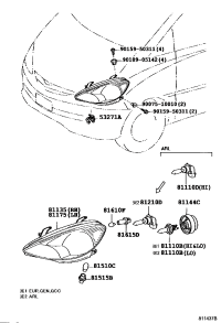 8113028570-UNIT ASSY, HEADLAMP