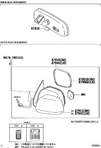 879310K010-MIRROR SUB-ASSY, OUTER REAR VIEW, RH