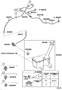 9006859116-HOSE, REAR WASHER (FROM JOINT TO JOINT),NO.1