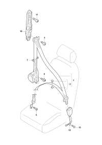 56D857705-3-point s/belt w h o * * * * * *