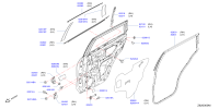 822824CL0B-MOLDING OF THE FRAME OF THE DOOR BACK/MOULDING -RE