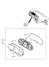 940033K694-Cluster assy-instrument (KPH)