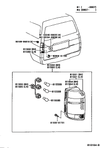 8156595J14-SOCKET & WIRE SUB-ASSY, REAR COMBINATION LAMP, RH/LH