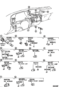 8433226080-SWITCH ASSY, HAZARD WARNING SIGNAL