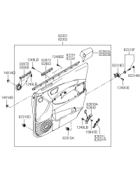 823012E260XU-PANEL COMPL-FR DR TRIM LH