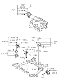 218104D200-BRACKET ASSY-ENGINE MTG,RR,UP