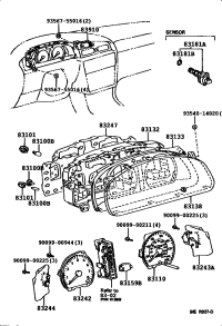 8311924330-BULB, COMBINATION METER, NO.1