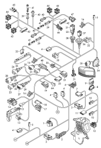 4F0971259A-Housing attachment s/belt, d/belt tensioner unit