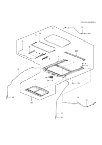 13309875-Bolt, sunroof actuator motor (20 parts) (M5X0.8X23.8 mm)