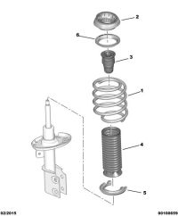 9809808180-Spring, front suspension